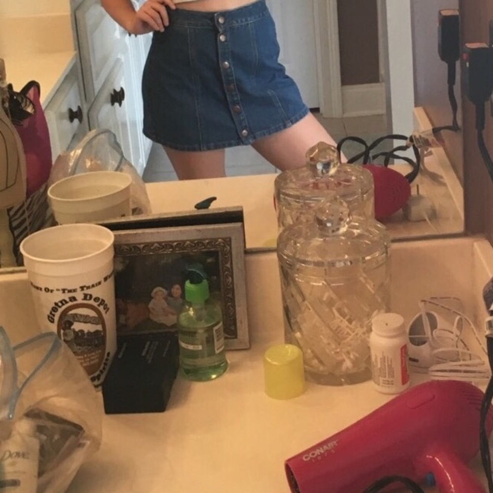 Mini jean skirt